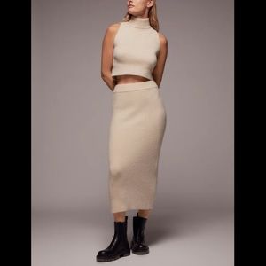 NWT Zara Knit MIDI Skirt and Top Set